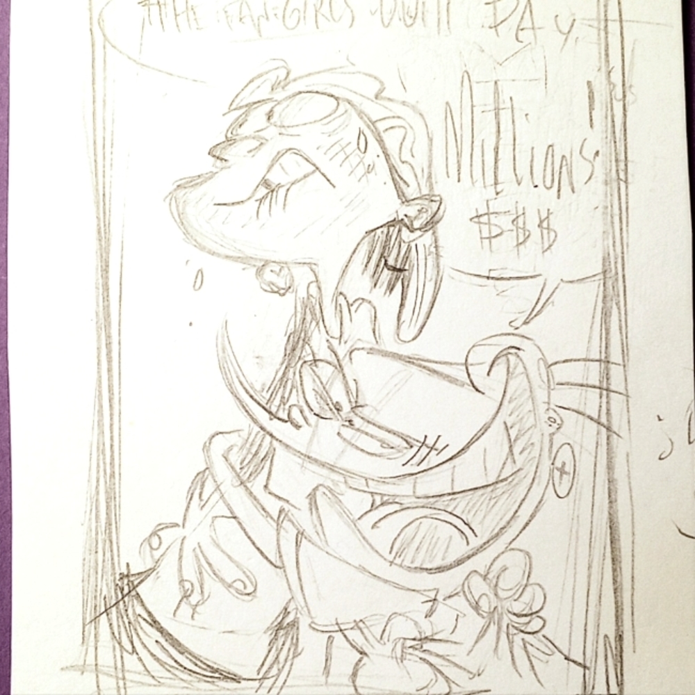 Ed Edd n Eddy "Fangirls" Sketch - Raven Molisee